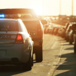 Police pulling over a driver or the DUI accident page hero image.